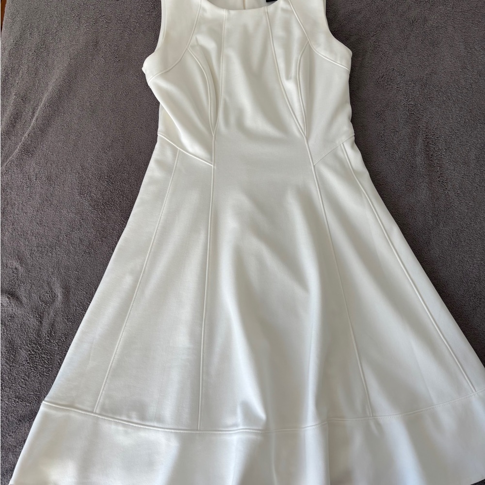 White House Black Market Ivory Sleeveless Mini Dress